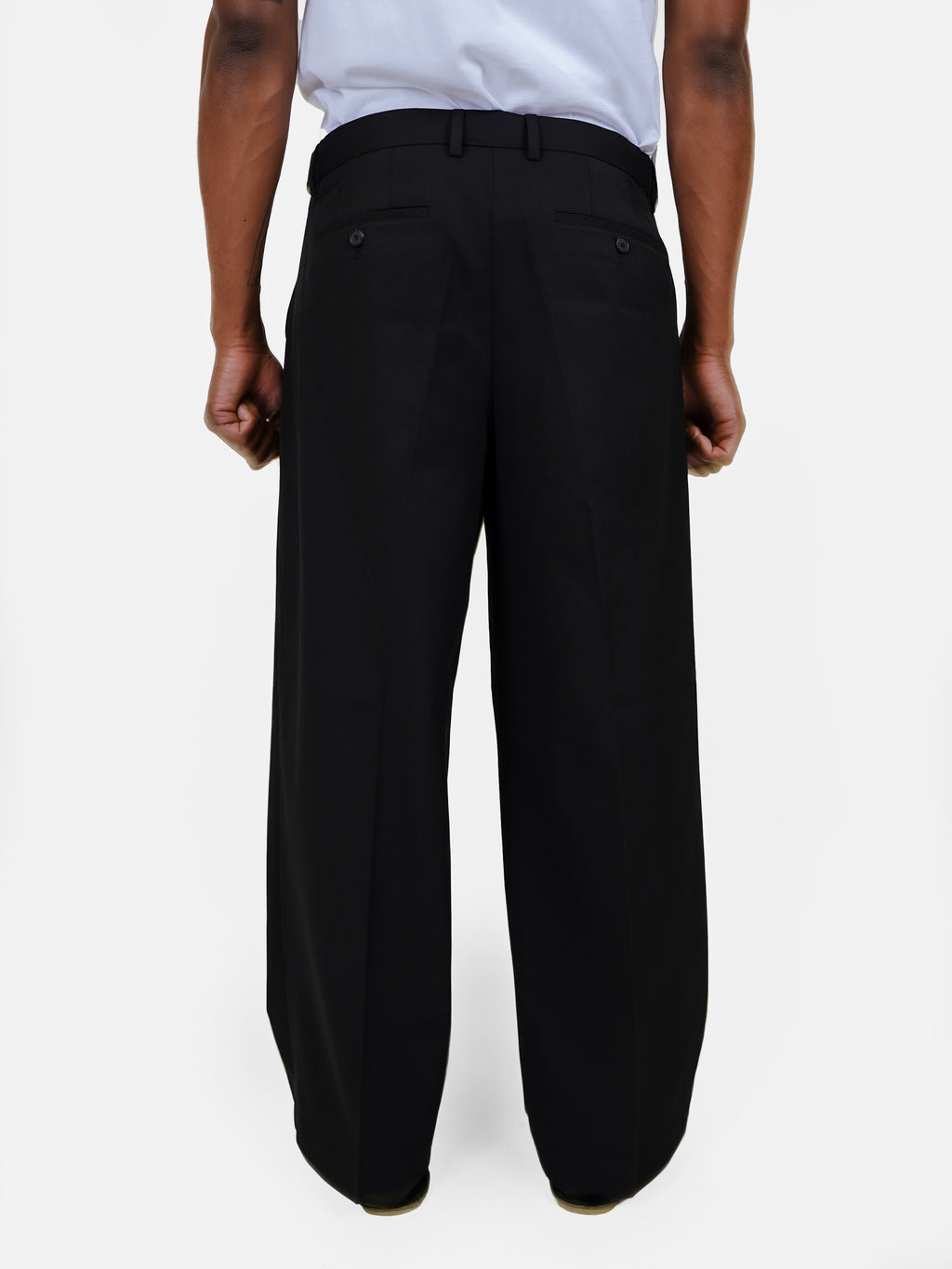 The "Genoa" Double Pleated Pants - Black