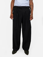 The "Genoa" Double Pleated Pants - Black