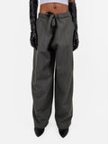 The "Paris" Pinstripe Pant - Grey/Light Grey